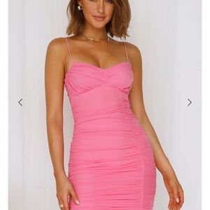 Hello Molly Magnificent World Homecoming Mini Dress Size small (4) in pink.